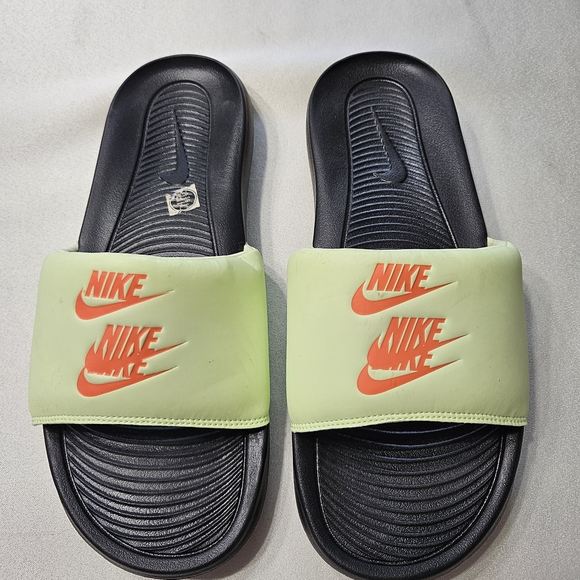 Nike Other - Nike Slide Sandals with Neon Accents